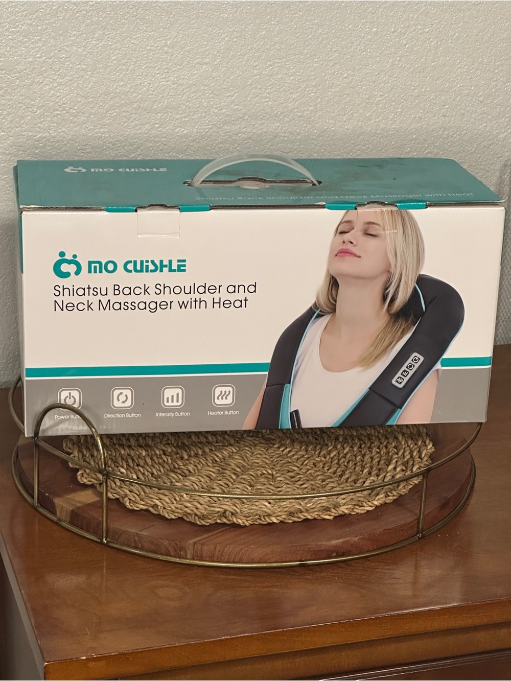 Mo Cuishle Shiatsu Back, Shoulder & Neck Massager with Heat